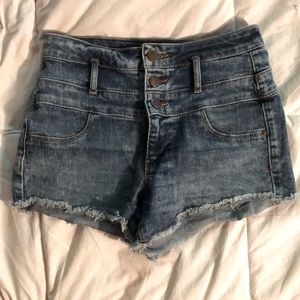 Refuge high waisted jean shorts size 2